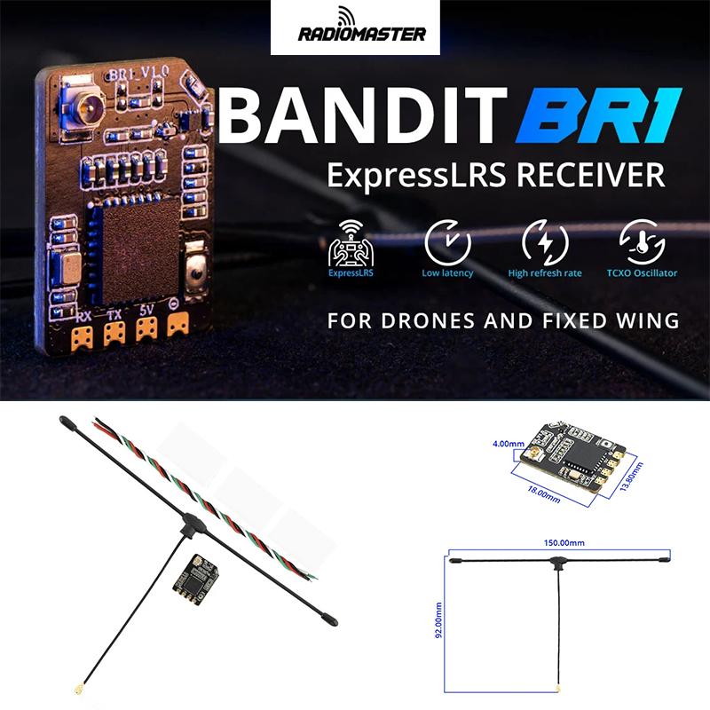 Drone Rc Leading - RadioMaster BR1 915MHz ExpressLRS ELRS Receiver