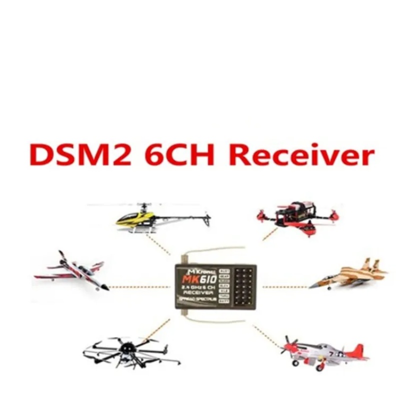 DSM2 MK610 AR6100 2.4G 6CH RC  - Drone Rc Leading review and price